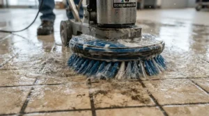 Demonstrating downward mopping pressure limitations in a robot vacuum mop combo vs separate mop assessment.